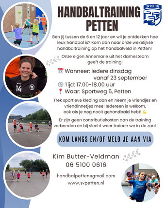 Jeugd Petten - handbaltraining