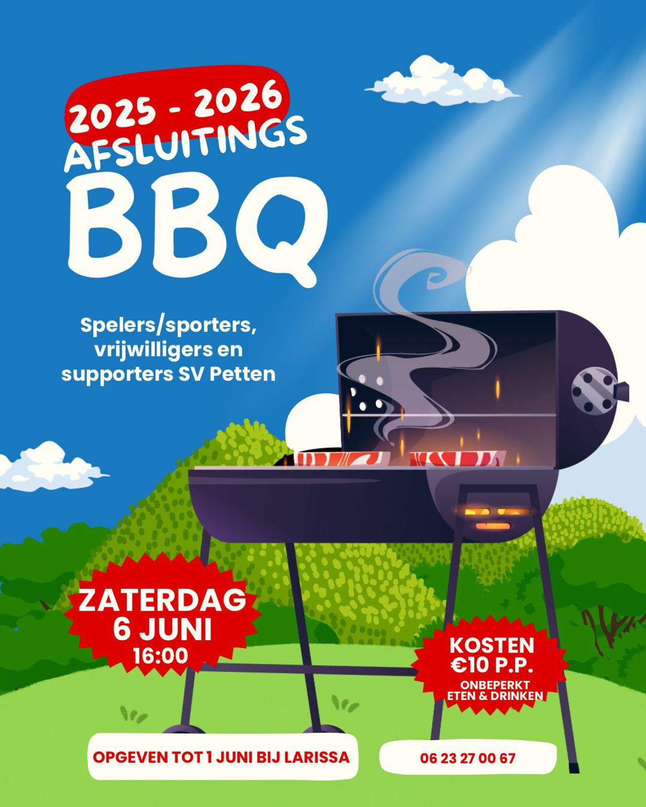 Seizoensafsluitings BBQ SV Petten!