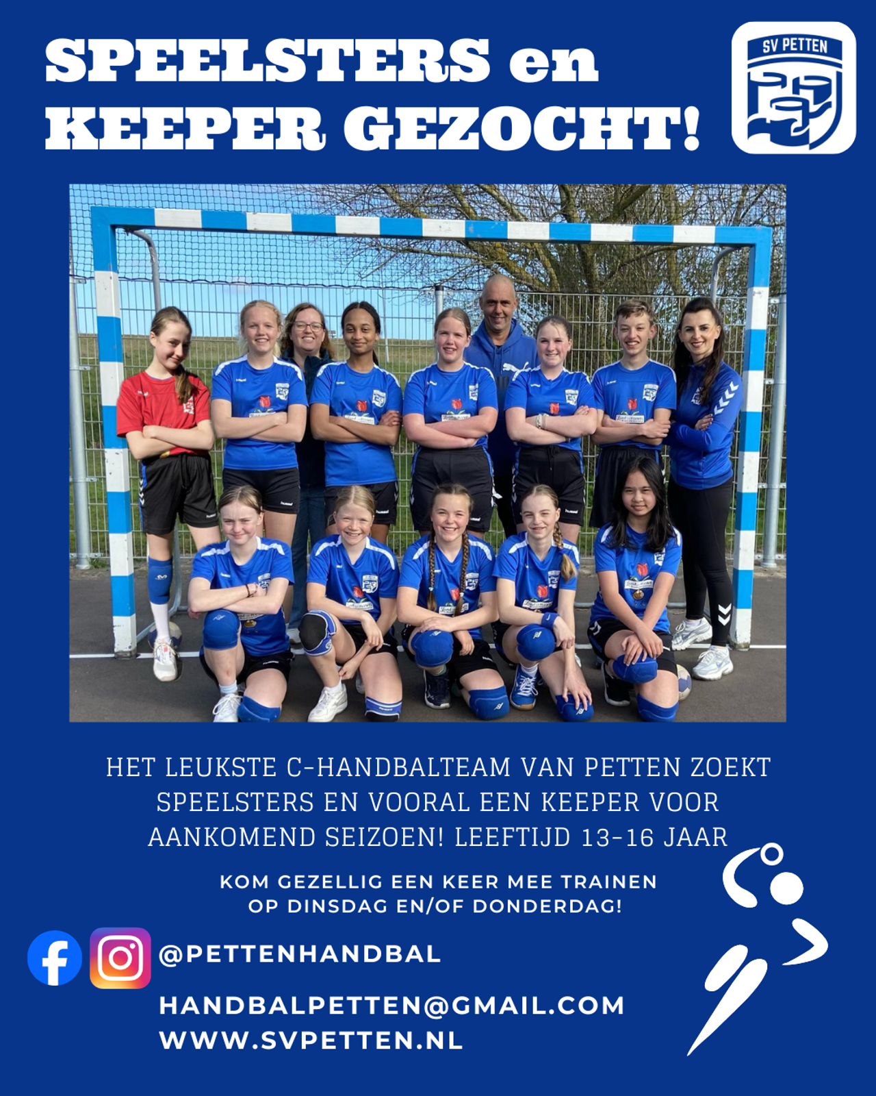 Speelsters en keeper gezocht bij handbal Petten